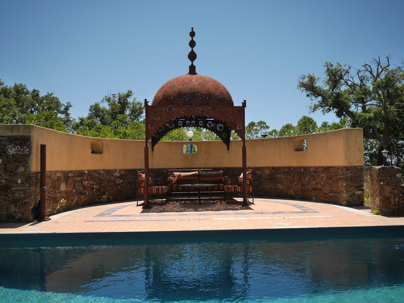 Pool area with lounging space